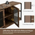 thumbnail image 2 of Farmhouse TV Stand for 65" TVs, Rustic Wood Entertainment Center with Storage Cabinet and 2 Mesh Doors, Vintage Media Console for Living Room, Bedroom, Brown, 2 of 7
