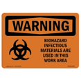 thumbnail image 1 of SignMission OS-WS-A-1218-L-12495 12 x 18 in. OSHA Warning Sign - Biohazard Infectious with Symbol, 1 of 1