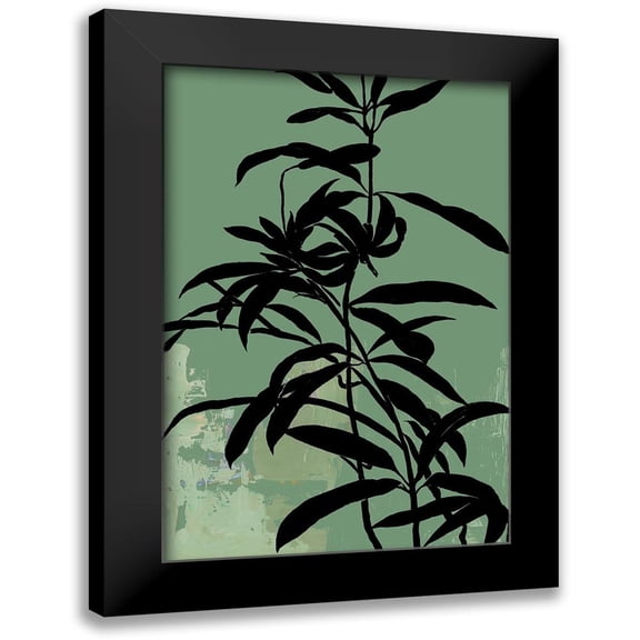 Jensen, Asia 11x14 Black Modern Framed Museum Art Print Titled - Green Silhouette II