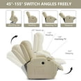 thumbnail image 6 of LuxyHoom Manual Lift Recliner Chair for Elderly with Massage and Heat, Heavy Duty 350 lbs Large Oversized Recliner with Infinite Positions, USB Ports & Cup Holders(Breathable Leather, Beige), 6 of 10
