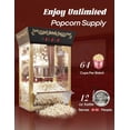 thumbnail image 6 of PopBria 12oz Countertop Popcorn Machine, Retro Professional Popcorn Maker, Movie Theater Style Popcorn Machine with Warming Deck, 64-Cup Large Batch for Home Theater and Party (Black and Gold), 6 of 7