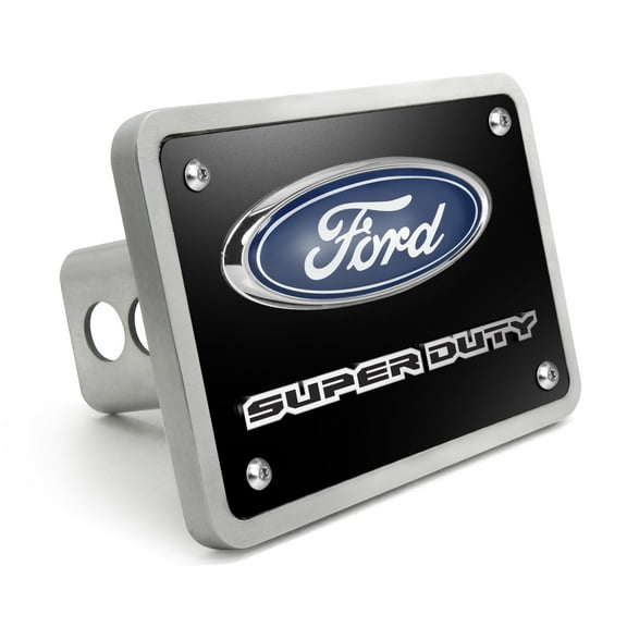 Ford Super-Duty 3D Logo Black Thick Solid Billet Aluminum 2 inch Tow Hitch Cover