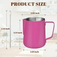 thumbnail image 2 of Milk Frothing Pitcher, 12oz Milk Frother Cup with Clear Scale, 304 Stainless Steel Cappuccino Espresso Machine Accessories for Barista Coffee Bar with Latte Art Pen, 2 of 10