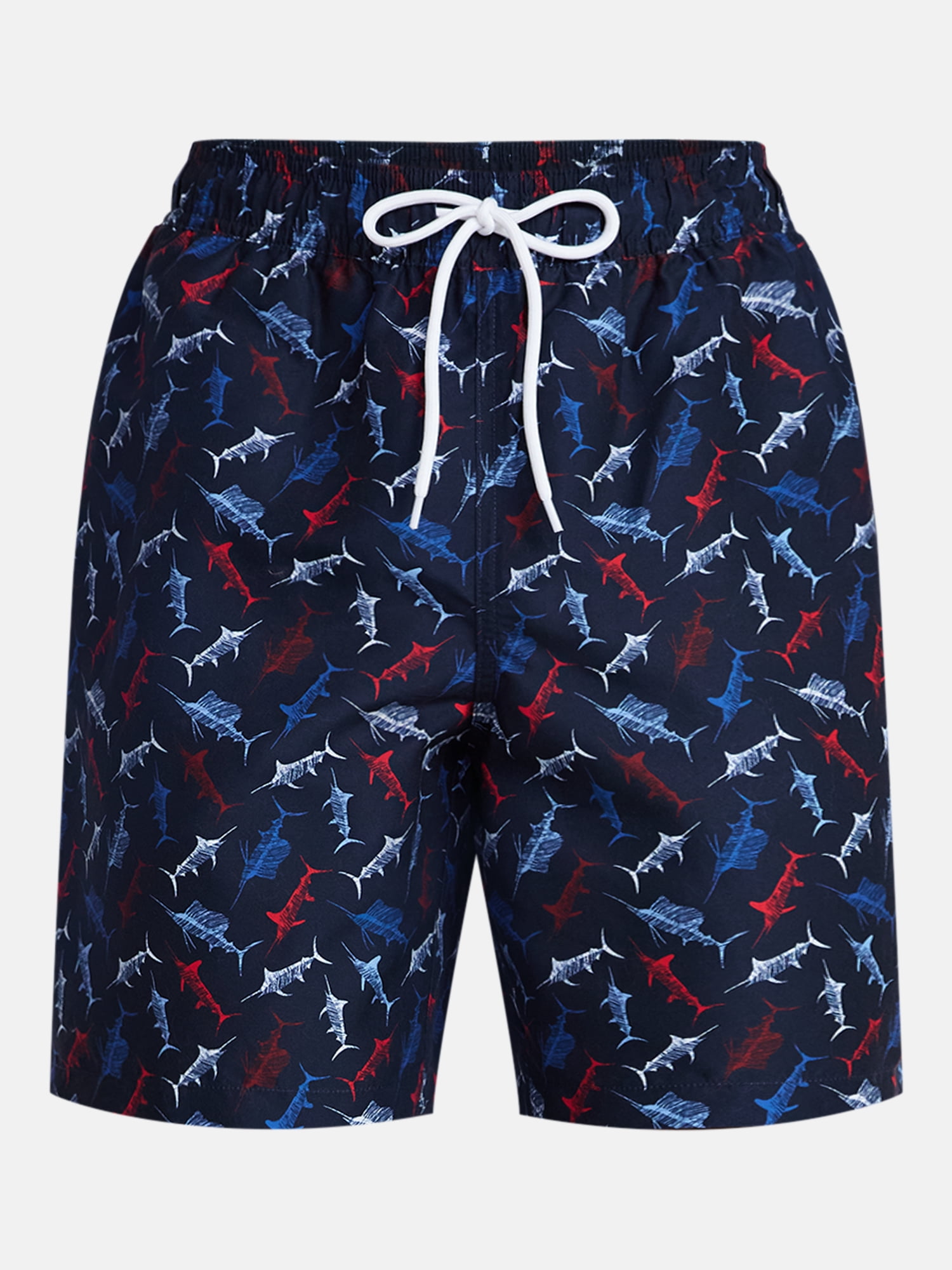 Fourth of July Men's & Big Men's Americana Swim Trunks from Way to Celebrate, 7" Inseam, Sizes S-3XL