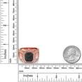 thumbnail image 3 of Gem Stone King Men's 18K Rose Gold Plated Silver Black Spinel Ring Set with Moissanite (1.68 Cttw, Gemstone Birthstone,, Size 13), 3 of 3