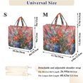 thumbnail image 2 of FORMRS Womens Corduroy Tote Bag Crossbody Shoulder Handbag with Pocket, Orange Vibrant Flowers, 2 of 7