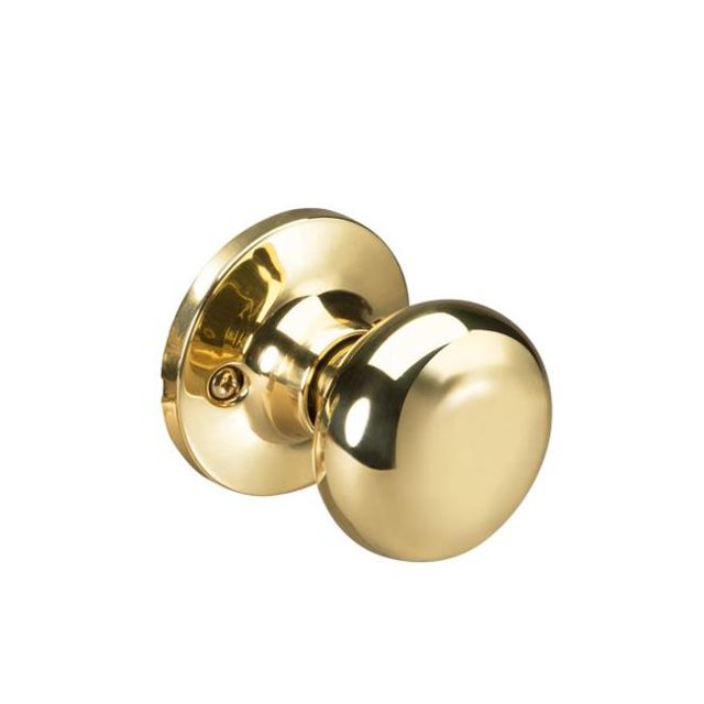 Yale YR80SN605 Verrou Résidentiel Demi-Fumin avec Bouton Sinclair & 44; Laiton Brillant