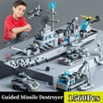 thumbnail image 2 of 1560pcs 6 IN 1 Military Navy Ship Sets Building Blocks War Army Boat Plane Model Toys for Boys Bricks Toys Christmas Gifts, 2 of 9