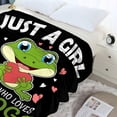 thumbnail image 3 of Just A Girl Who Loves Frogs Blanket Soft Blankets and Throws Flannel Cozy Lightweight Quilt Gift Perfect for Bed Sofa Couch-40 x30 Extra Small for Pets, 3 of 6