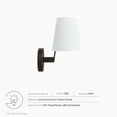 thumbnail image 6 of Modway Surround Metal and Fabric Wall Sconce in White/Bronze, 6 of 7
