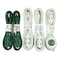 thumbnail image 6 of Hyper Tough 5-Pack Indoor Extension Cord Set, White and Green, 6 of 9