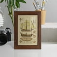 thumbnail image 5 of Antique Ship Plan II -Framed Print w/glass-Chestnut, 5 of 8