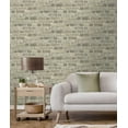 thumbnail image 2 of NextWall Distressed Faux Brick Peel and Stick Wallpaper (Neutral), 2 of 16