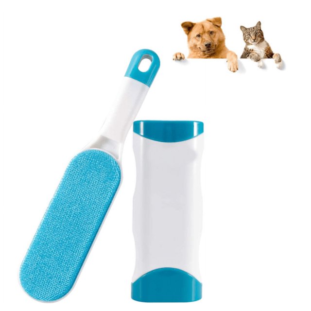 Cepillo de pelo para perros y gatos - Cepillo de limpieza mágico reutilizable Depiladora para depilación - Cepillo depilatorio para mascotas para limpieza de perros y gatos (ropa/sofá/coche/cama), azul brillar Electrónica