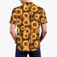 thumbnail image 6 of Salouo Vintage Brown Plaid Sunflower for Men's Short Sleeve Polo Shirts,Polo Shirts for Men Performance Short Sleeve Golf Shirt Athletic Casual Collared T-Shirt-Large, 6 of 8