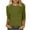 Army Green, variant on Inleife Womens Shirts 3/4 Sleeves Fashion Solid Loose T-Shirt Mid-length Women's Three Quarter Sleeve Round Neck Blouse Casual Tops
