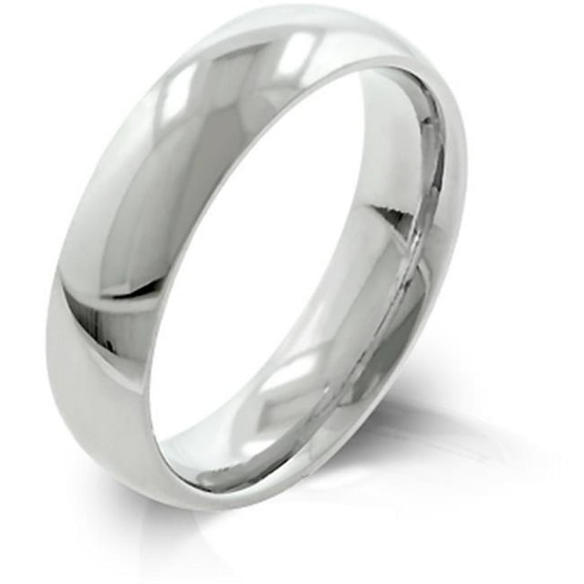 Bracelet de Mariage en Acier Inoxydable Poli de 5 Mm de Haut - Taille 6