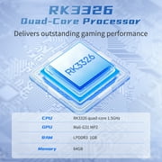 G350 Handheld Game Console 3.5 IPS Screen Linux System RK3326 Portable Console with 3200mAh Battery Black