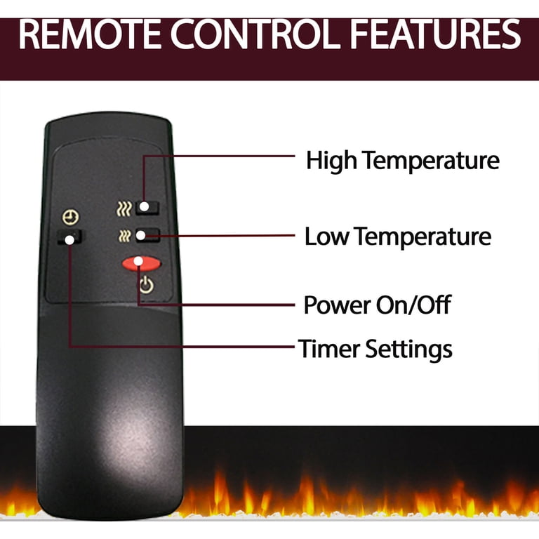 Cambridge Sorrento 47'' Electric Multi-Color LED Fireplace with Log Insert  | For Rooms up to 210 Sq.Ft. | TV Stand | Remote | Mahogany Mantel |  Adjustable Heat Settings | Timer - Walmart.com