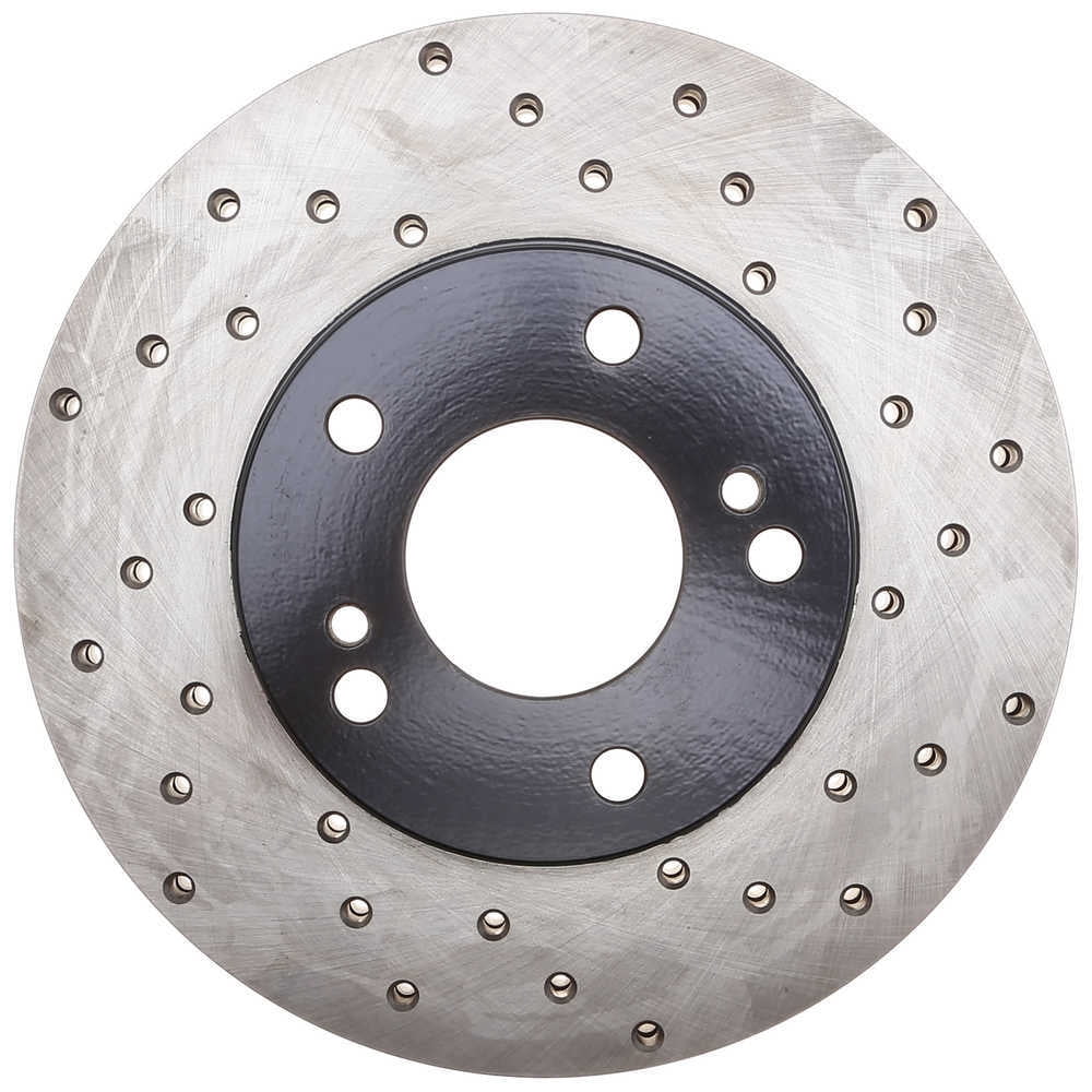StopTech 128.42046L Sport Cross-Drilled Disc Brake Rotors, European style brake pad compounds