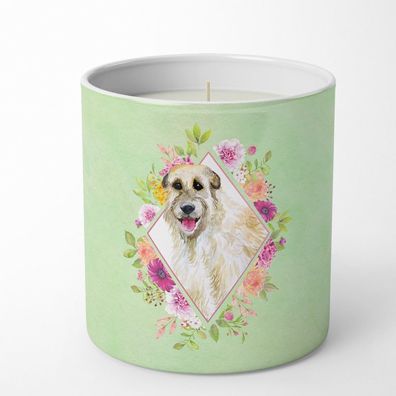 Carolines Treasures CK4313CDL Irish Wolfhound Soy Candle 10 oz Decorative Gift Scented Soy Candles for Home Green