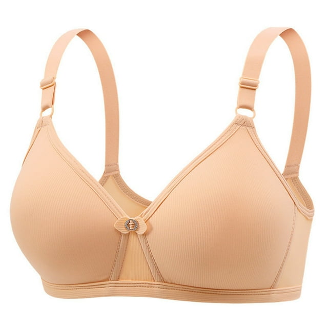 LOVZFMLL Soutiens-Gorge pour Femmes Grande Taille Mince Confortable Respirant Rehausseur Réglable Beige 42