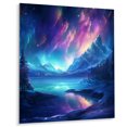 thumbnail image 2 of Designart "Aurora Borealis Magic IV" Aurora Borealis Metal Art Living Room, 2 of 5