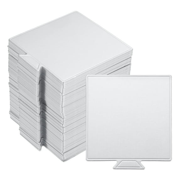 Uxcell 100pcs Mini Cake Boards, Mousse Cake Cardboards Square for Cake Base(Silver)