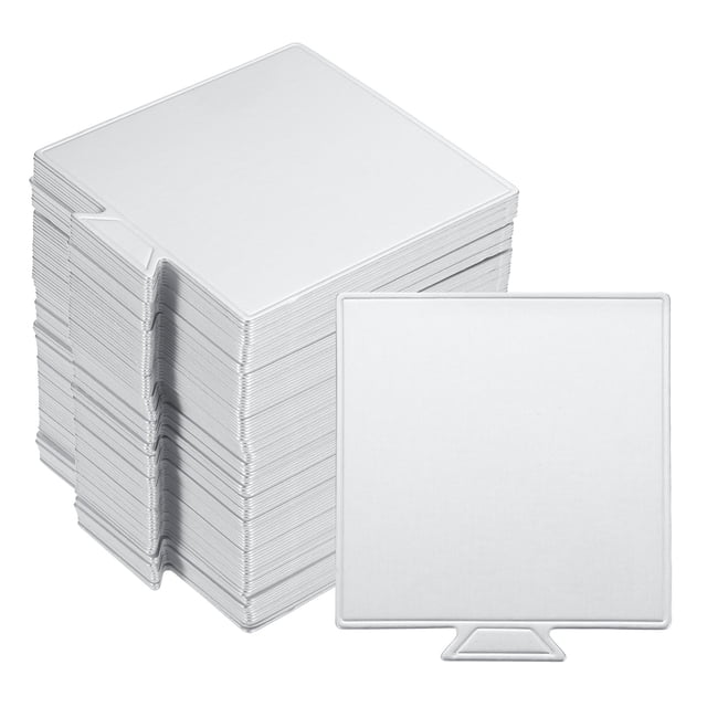 Uxcell 100pcs Mini Cake Boards, Mousse Cake Cardboards Square for Cake Base(Silver)