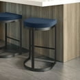 thumbnail image 5 of Amisco Lester 30 In. Bar Stool - Blue Polyurethane / Black Metal, 5 of 9