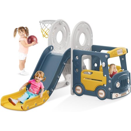 Seeutek 4 in 1 Toddler Slide  Kid Slide Baby Slide Indoor Slide Toddler Playset Toddler Playground