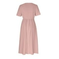 thumbnail image 5 of LEEYNEER Eyelet Dresses for Women Summer Fashion V Neck Sleeveless Ruffle Dresses Solid Color Loose Fit Mini Dresses Casual Flowy Summer Dresses for Women 2024 Vacation, 5 of 7