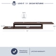 thumbnail image 5 of BELLEZE Modern Floating Wall Mounted 72" TV Console With Built-In Shelf, Space Saving Decorative Contemporary Media Storage, For Up To 100lbs - Motif (Espresso), 5 of 7