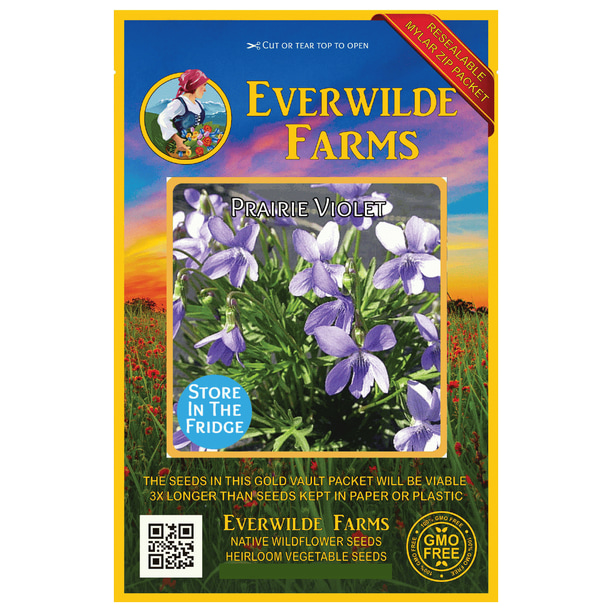 Everwilde Farms 100 Prairie Violet Native Wildflower Seeds Gold