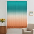 thumbnail image 3 of Teal Burnt Orange Ombre Sheer Curtains 72 Inches Long, Modern Gradient Abstract Art Light Filering Curtains, Breathable Simi Curtain Privacy Drapes for Living Room Lightweight Window Treatment, 3 of 9