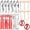 Red, Silver, Natural, variant on 24 Pcs Party Favor Bags for Birthday with 120 Pcs Markers Reusable Coloring Tote Bags DIY Craft Gift