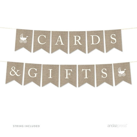 Cards & Gifts Burlap Pennant Party Banner