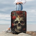 thumbnail image 7 of Hirioo Classical Rose Crown Skull for Elasticity Suitcase Cover (No luggage Included) Durable Luggage Protector Fits 18-32 Inch Luggage-Medium, 7 of 7