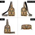 thumbnail image 7 of FORMRS Womens Crossbody Sling Bag Travel Daypack Shoulder Chest Backpack, Retro Abstract Eagle, 7 of 7