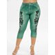 thumbnail image 3 of Plus tamaño de impresión de la mariposa Faux Denim Leggings Rosegal Leggings de talla grande, 3 of 5