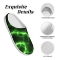 thumbnail image 5 of Goofa Green Lightning Print Womens Mens Cotton Lightweight House Slippers , Washable Home Slippers,Indoor Comfy Bedroom Cozy Slippers-39/40, 5 of 7