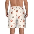 thumbnail image 3 of Kdxio Cute Squirrel Pattern Mens Casual Shorts - Drawstring Summer Beach Sports Shorts for Men, 3 of 9