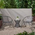 thumbnail image 2 of Christopher Knight Home Erikson Modern Outdoor Chat Set by  Matte White, 2 of 5