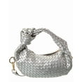 thumbnail image 2 of Isabella Rossetti Mae Hand-Woven Leather Shoulder Bag, Silver, 2 of 4