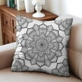 thumbnail image 4 of Eye-Catching Gray White Throw Pillow Covers – 16x16 inch, Set of 2 for Sofa, Couch or Outdoor, 4 of 7