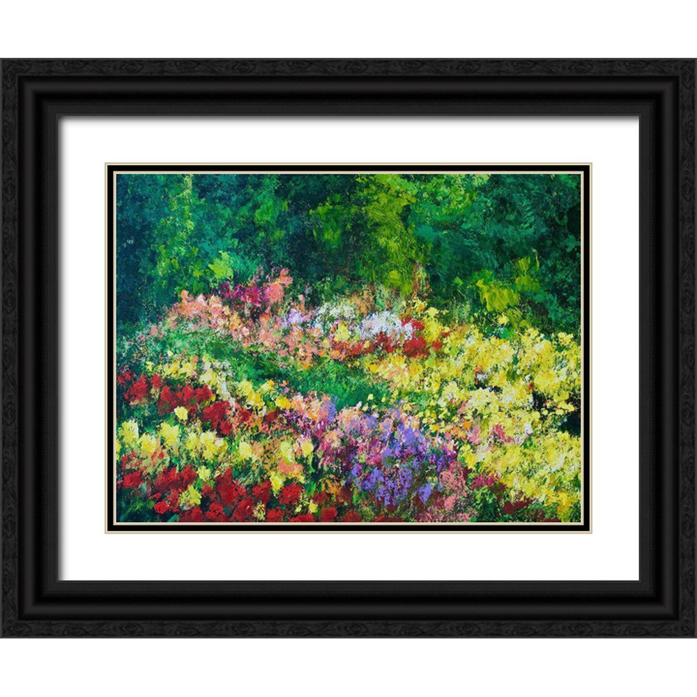 Friedlander Allan 32x25 Black Ornate Wood Framed with Double Matting Museum Art Print Titled - Forest Garden