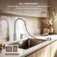 thumbnail image 6 of Dayone Brushed Nickel Kitchen Faucet, High Arch Sink Faucet with Single Handle & 3-Mode Pull Down Sprayer, 6 of 8