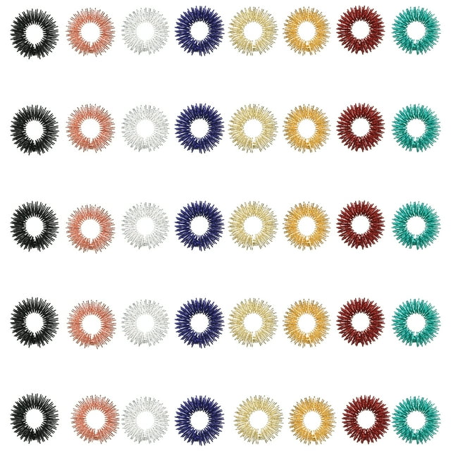 Graflsoa Anneaux de Massage pour Doigts Multicolores en ABS 40 Pcs pour Relaxation et Thérapie