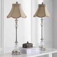 thumbnail image 3 of Safavieh Laiton Poly Résine Verre Lampe de Table avec Abat-Jour Taupe (Lot de 2), 3 of 5