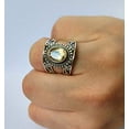thumbnail image 3 of Navya Craft Citrine Oval 925 Sterling Silver Handmade Women Statement Ring, Yellow Gemstone Jewelry Size 13.5, 3 of 4